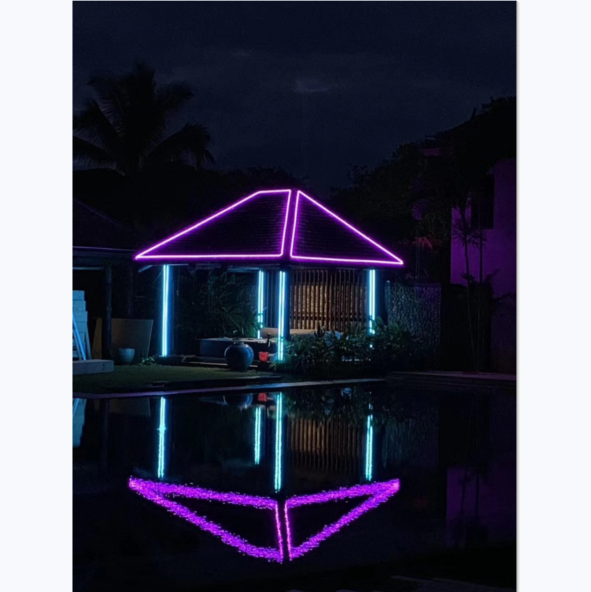1M/5M/10M/20M Pack of T1212 3 Sides Postive Lighting LED Neon Light Housing Kit with End Caps and Mounting Clips, Flexible Neon Channel Fit for 8mm Wide LED Strip Lights - LEDStrips8