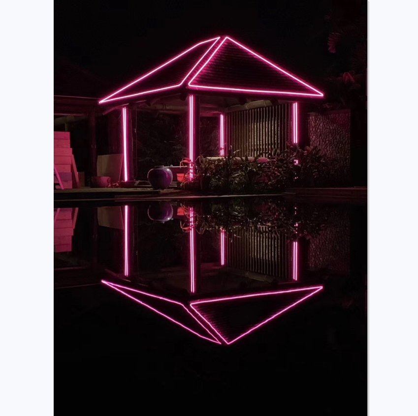 1M/5M/10M/20M Pack of T0817 LED Neon Light Housing Kit with End Caps and Mounting Clips, Flexible Neon Channel Fit for 8mm Wide LED Strip Lights - LEDStrips8