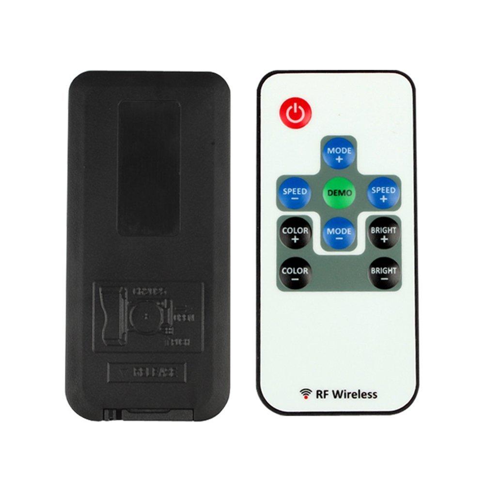 RF Wireless Mini LED Controller with 10-key Remote 5V-24V 12A / 3 Channels for RGB/GRB LED Strip SMD5050 SMD3528 Color Changing - LEDStrips8