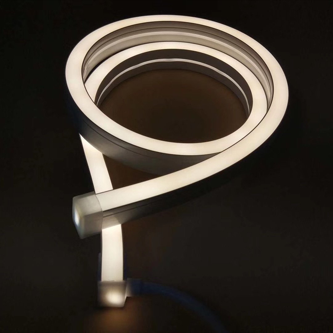 1M/5M/10M/20M Pack of T1212 3 Sides Postive Lighting LED Neon Light Housing Kit with End Caps and Mounting Clips, Flexible Neon Channel Fit for 8mm Wide LED Strip Lights - LEDStrips8