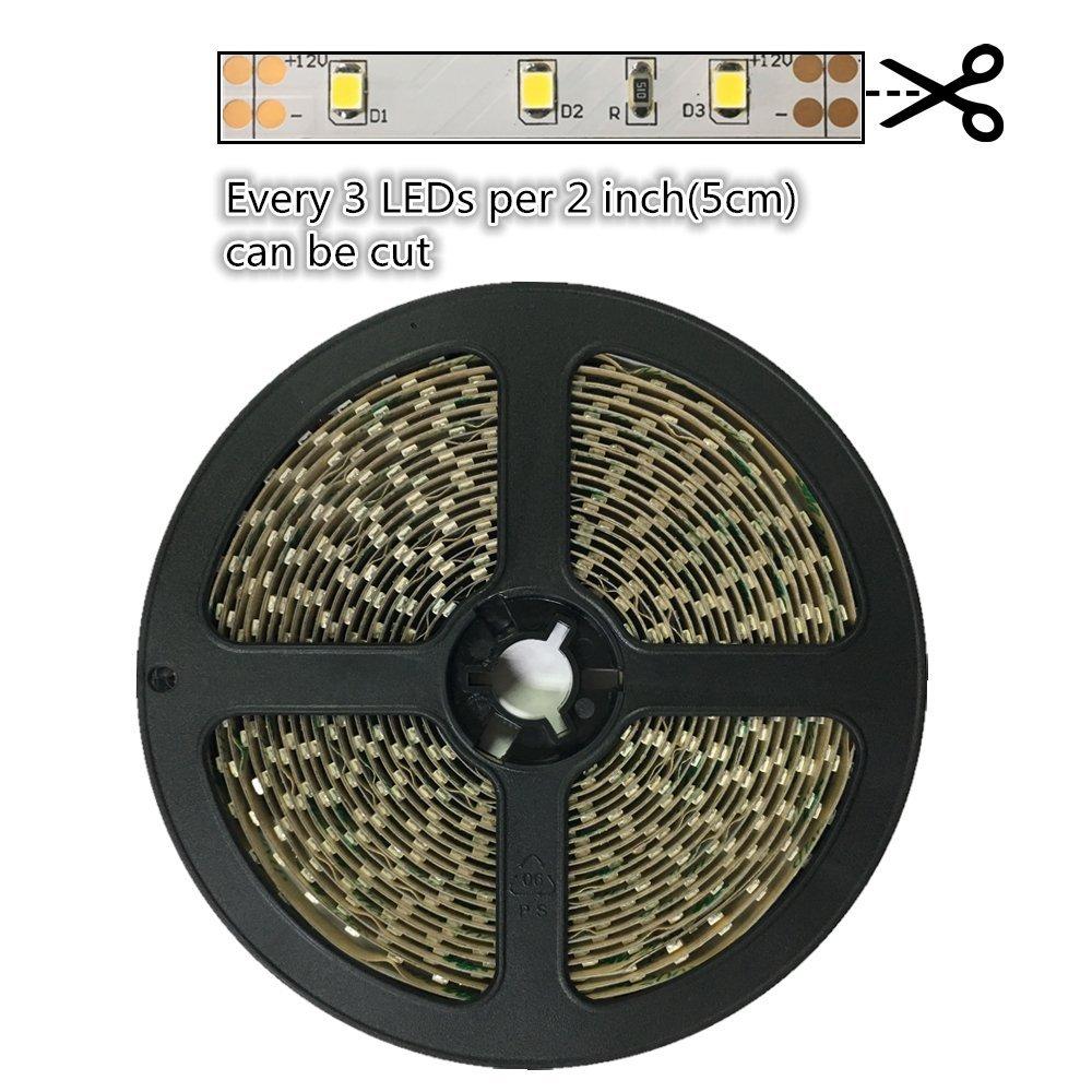 2700K/3000K/4000K/5500K White Color DC 12V Dimmable SMD2835-300 Flexible LED Strips 60 LEDs Per Meter 8mm Width 1000lm Per Meter LED Tape Light - LEDStrips8