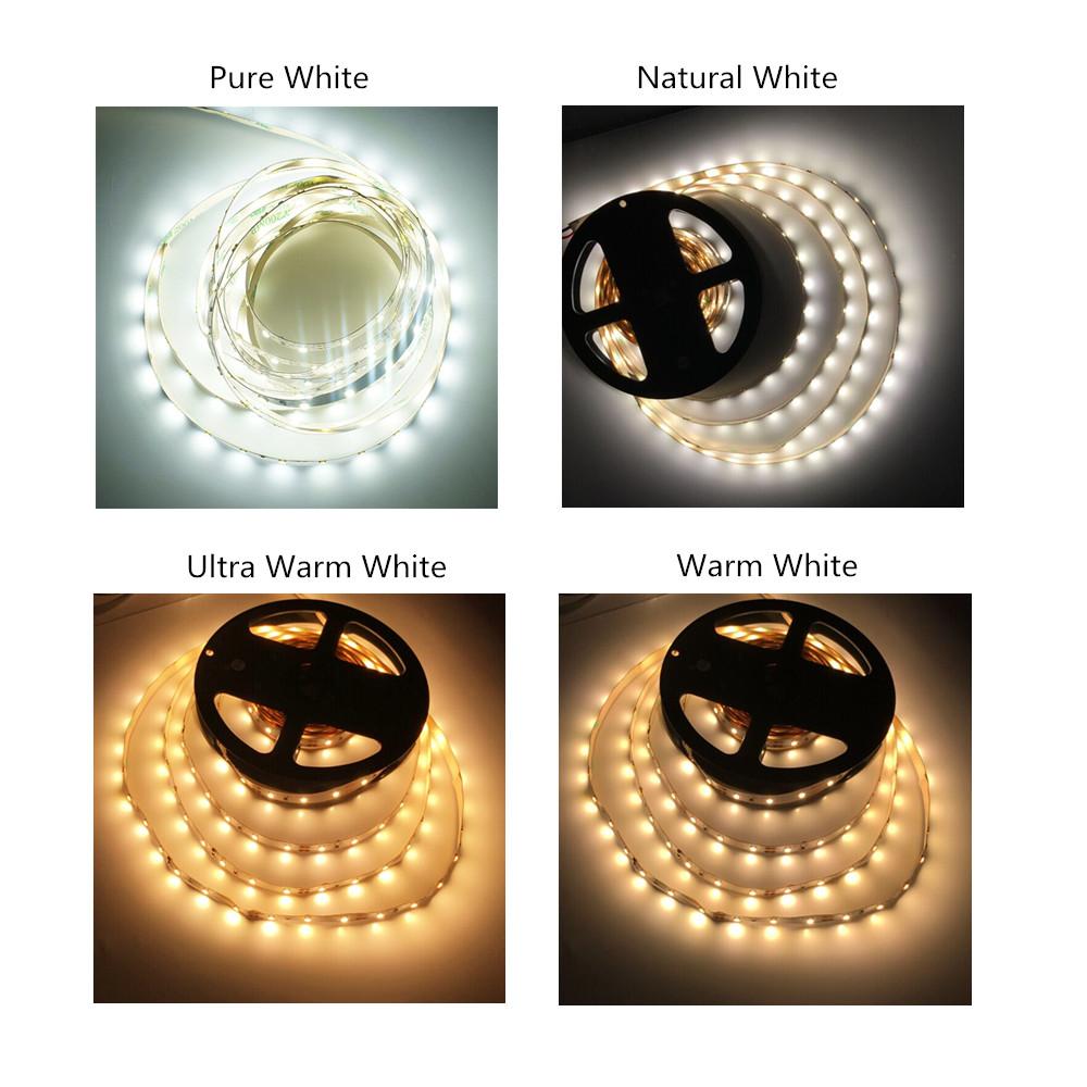 2700K/3000K/4000K/5500K White Color DC 12V Dimmable SMD2835-300 Flexible LED Strips 60 LEDs Per Meter 8mm Width 1000lm Per Meter LED Tape Light - LEDStrips8