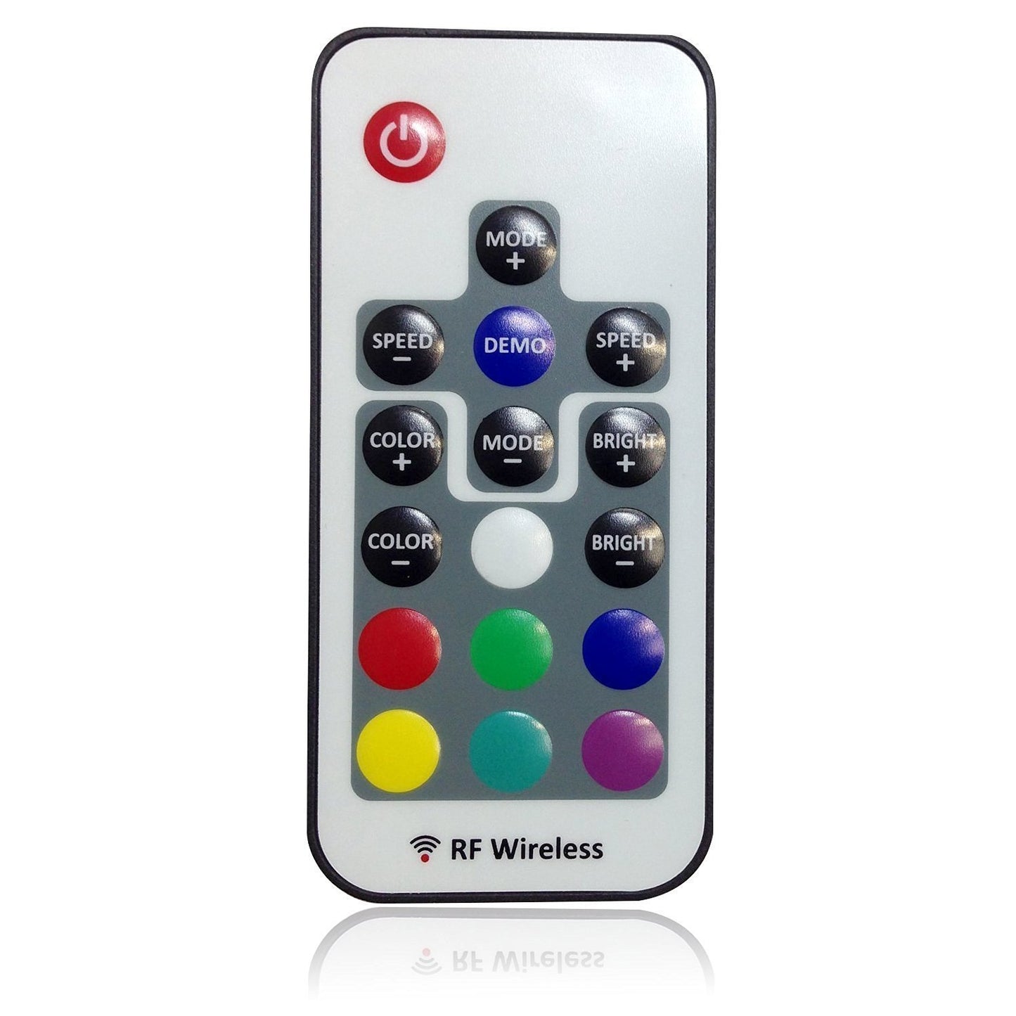 DC5-24V 12A RGB LED Dimmer Controller with Mini RF Wirelless 17keys Remote Controller for SMD5050 3528 RGB LED Strip Lights - LEDStrips8