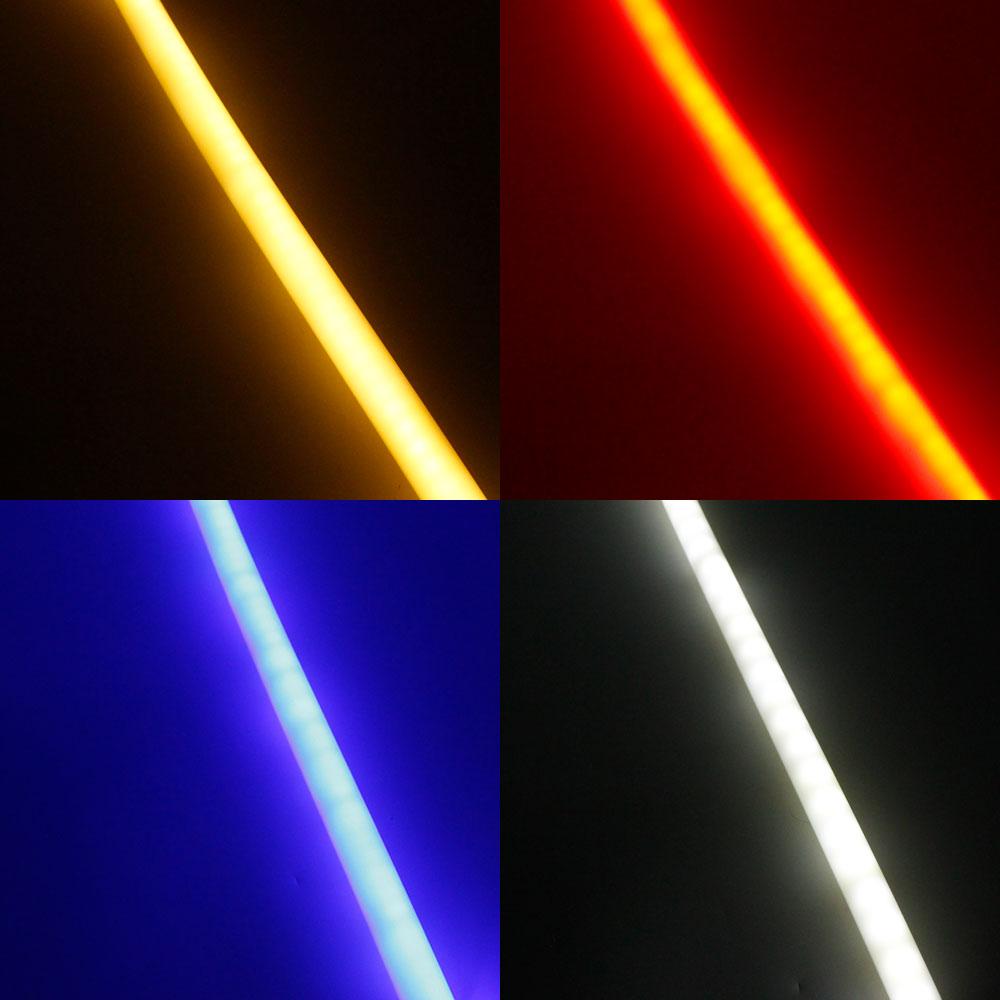 1M/5M/10M/20M Pack of T13D LED Neon Light Housing Kit with End Caps and Mounting Clips, Flexible Neon Channel Fit for 5mm Wide LED Strip Lights - LEDStrips8