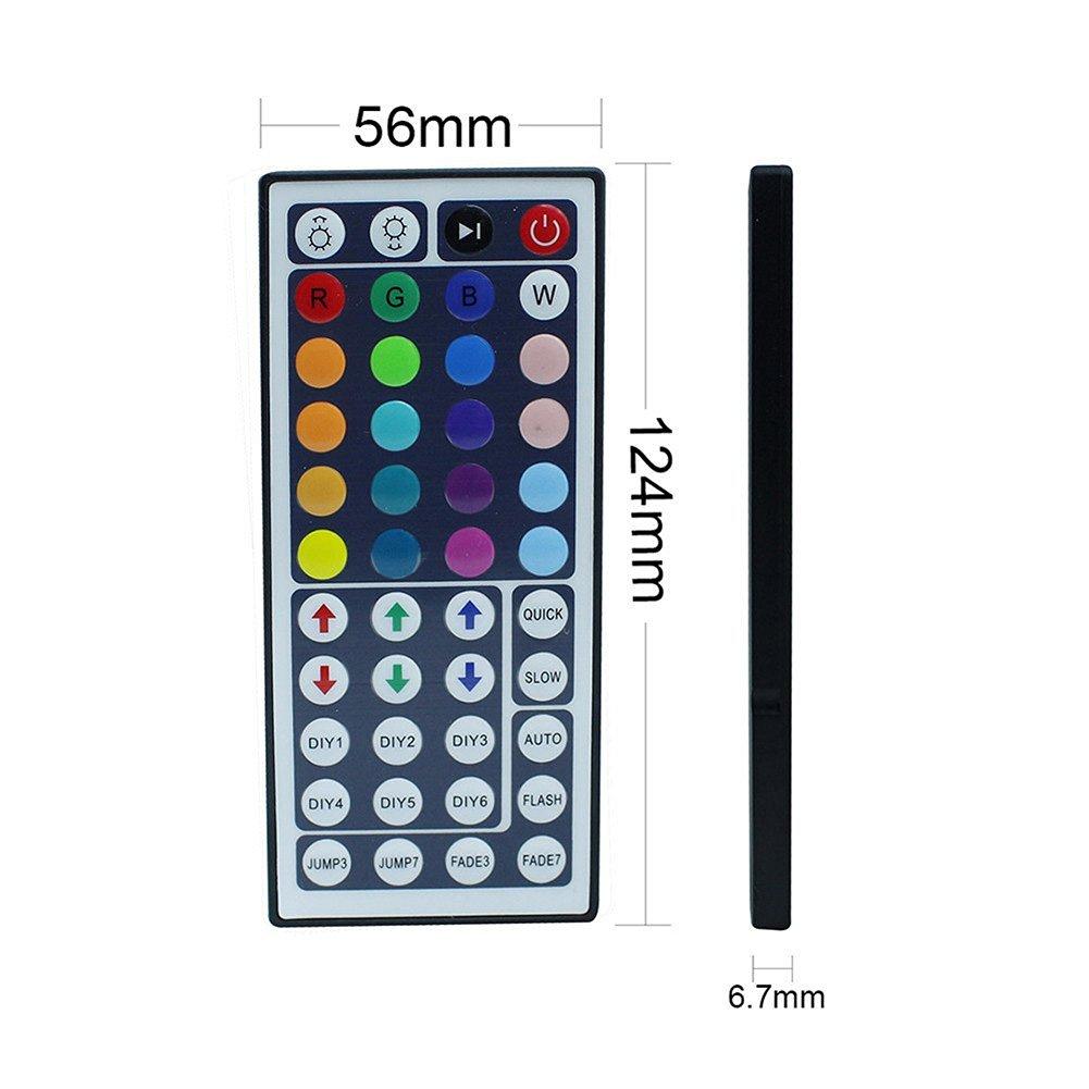 44Key IR Remote Controller for RGB LED Strip Lights 4-pin DC12V-24V LED Strip Controller - LEDStrips8