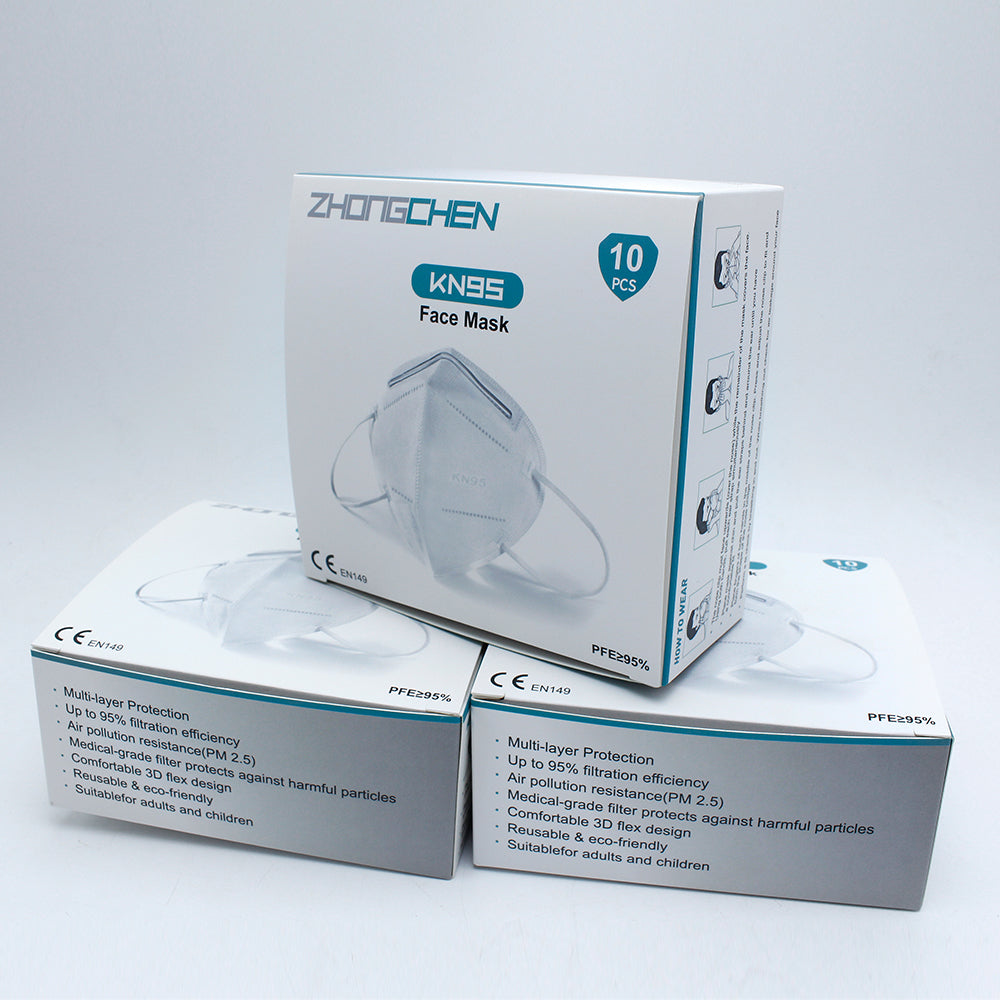 1000PCS (1CARTON) KN95 Face Masks, 5-Ply Cotton Filter for Dust, Germ Protection