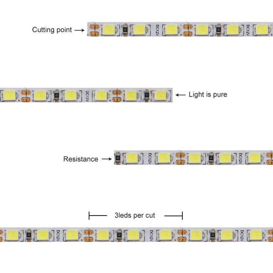 4mm Wide Super Slim DC 12V Dimmable SMD2835-600 Flexible LED Strips 10Watt/Meter 1000LM/M 120 LEDs Per Meter White FPCB Background LED Tape Light - LEDStrips8