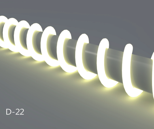 1M/5M/10M Pack of T22D LED Neon Light Housing Kit with End Caps and Mounting Clips, Flexible Neon Channel Fit for 10mm Wide LED Strip Lights - LEDStrips8