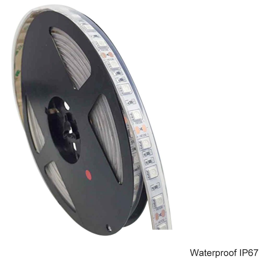 DC 12V Dimmable 670NM Red SMD5050-300 Flexible LED Strips 60 LEDs Per Meter 8mm Width 12W Per Meter - LEDStrips8