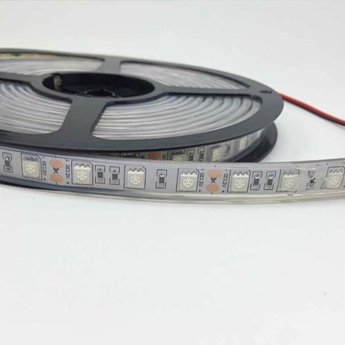 DC 12V Dimmable 670NM Red SMD5050-300 Flexible LED Strips 60 LEDs Per Meter 8mm Width 12W Per Meter - LEDStrips8