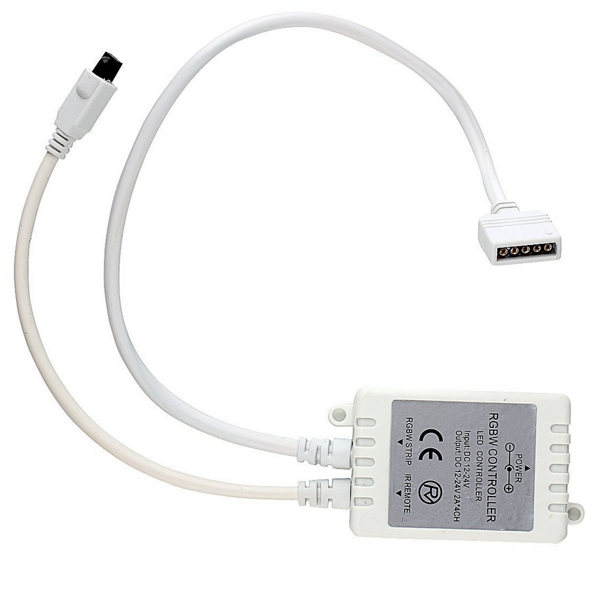 24Key IR Remote Controller for Dual White LED Strip Lights DC12V-24V LED Strip Controller - LEDStrips8