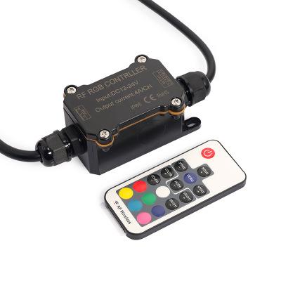 DC 12V-24V RF163 IP65 Waterproof Wireless RGB Controller with Mini RF Wirelless 17keys Remote Controller for SMD5050 3528 RGB LED Strip Lights - LEDStrips8