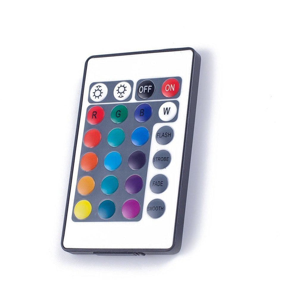 24Key IR Remote Controller for RGB LED Strip Lights 4-pin DC12V-24V LED Strip Controller - LEDStrips8