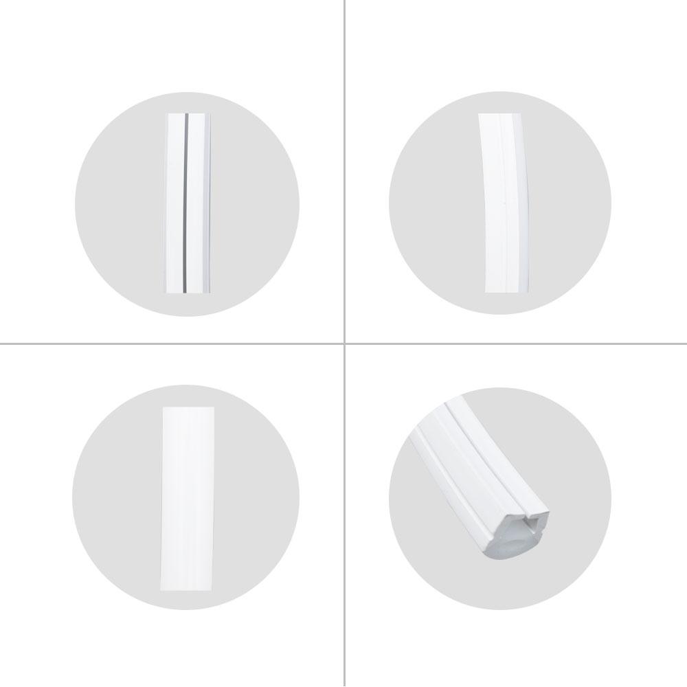 1M/5M/10M/20M  Pack of T2016 LED Neon Light Housing Kit with End Caps and Mounting Clips, Flexible Neon Channel Fit for 10mm Wide LED Strip Lights - LEDStrips8