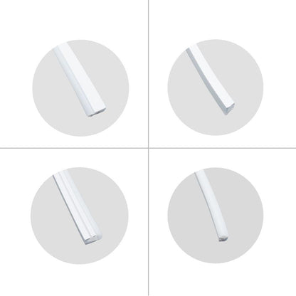 1M/5M/10M/20M  Pack of T0815 LED Neon Light Housing Kit with End Caps and Mounting Clips, Flexible Neon Channel Fit for 5mm Wide LED Strip Lights - LEDStrips8