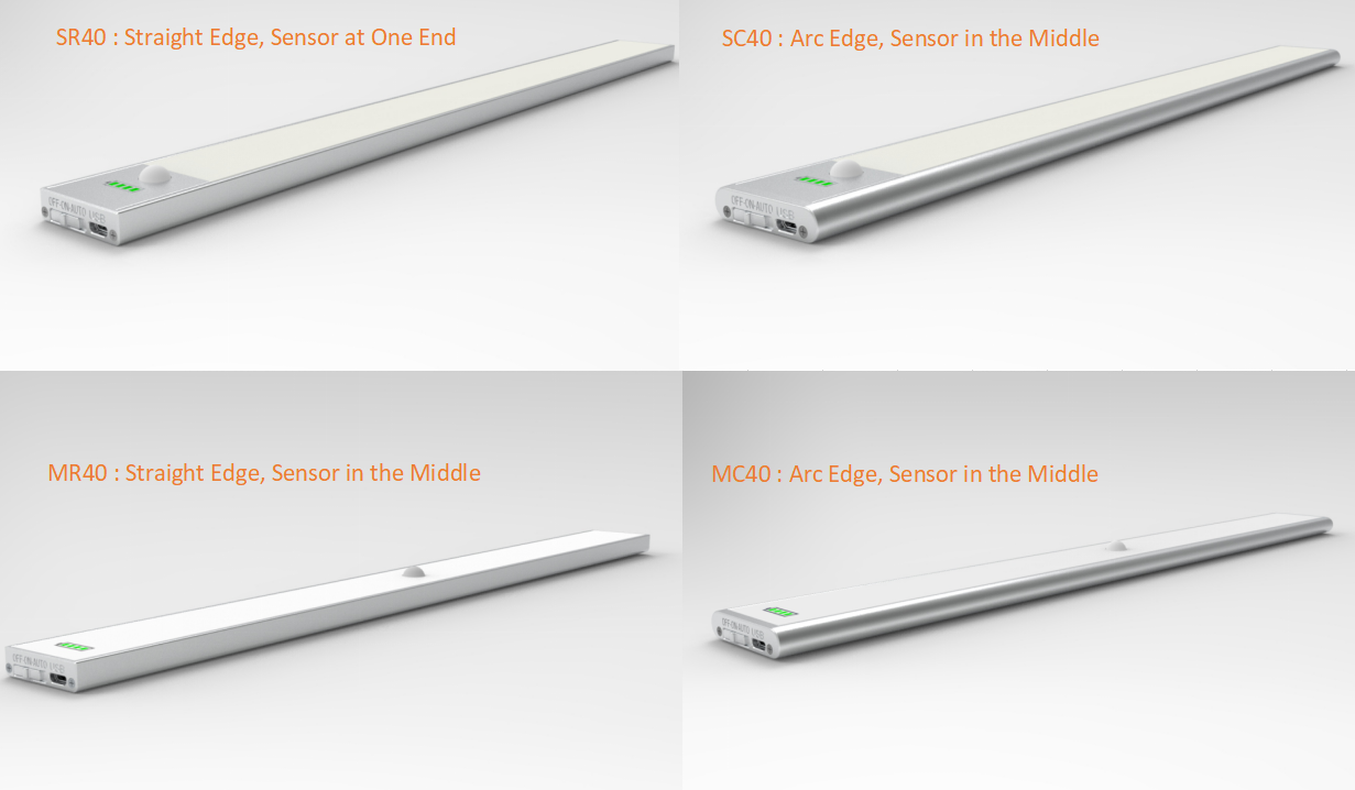 40cm (15.75'') LED Motion Sensor Light, 1500mA Rechargeable Wireless Motion Nightlight Portable Magnetic Stick Up Night Light