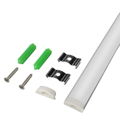 5Pack 1Meter (40'') Bendable Aluminum Channel System with Cover, End Caps, and Mounting Clips, for LED Strip Installations, Ultra-Thin Silver Finish - LEDStrips8