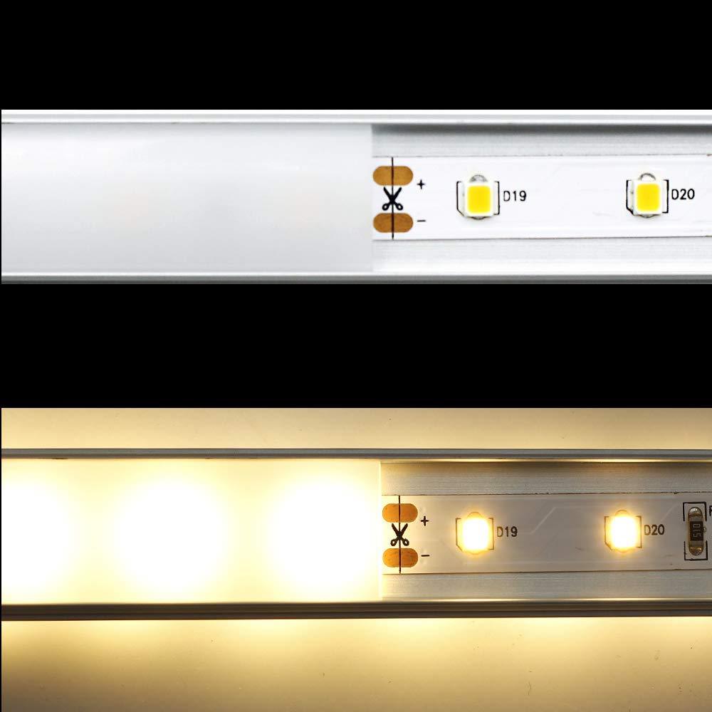 5Pack 1Meter (40'') Bendable Aluminum Channel System with Cover, End Caps, and Mounting Clips, for LED Strip Installations, Ultra-Thin Silver Finish - LEDStrips8