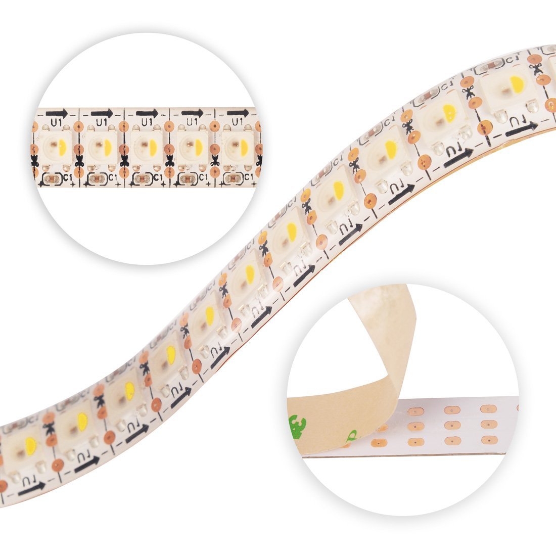 LED Flexible Strip Lights - Addressable RGB/RGBW Color