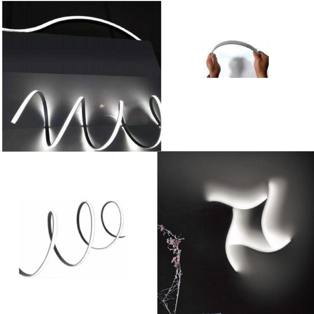 5Pack 1Meter (40'') Bendable Aluminum Channel System with Cover, End Caps, and Mounting Clips, for LED Strip Installations, Ultra-Thin Silver Finish - LEDStrips8