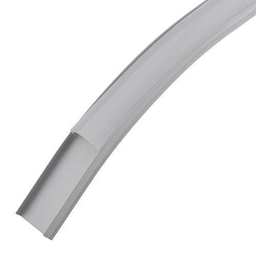 5Pack 1Meter (40'') Bendable Aluminum Channel System with Cover, End Caps, and Mounting Clips, for LED Strip Installations, Ultra-Thin Silver Finish - LEDStrips8