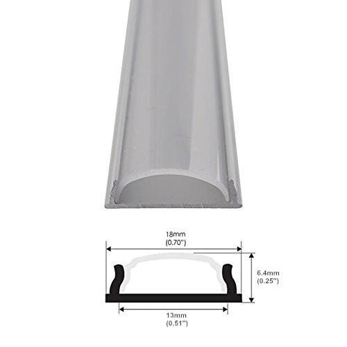 5Pack 1Meter (40'') Bendable Aluminum Channel System with Cover, End Caps, and Mounting Clips, for LED Strip Installations, Ultra-Thin Silver Finish - LEDStrips8