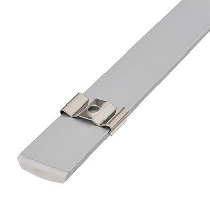 5Pack 1Meter (40'') Bendable Aluminum Channel System with Cover, End Caps, and Mounting Clips, for LED Strip Installations, Ultra-Thin Silver Finish - LEDStrips8