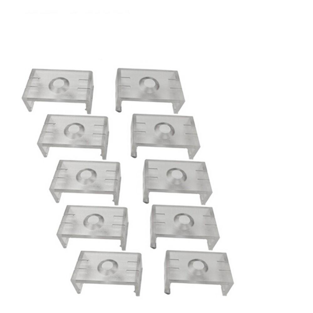 10pcs Clear Plastic U or V Mounting Clips for U-Shape and V-Shape LED Strip Aluminum Channel (Fit Model U01, U02, U03, U04, U05, U06, V01, V02,V03) - LEDStrips8