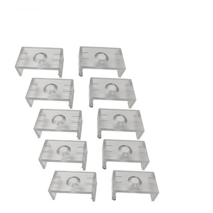 10pcs Clear Plastic U or V Mounting Clips for U-Shape and V-Shape LED Strip Aluminum Channel (Fit Model U01, U02, U03, U04, U05, U06, V01, V02,V03) - LEDStrips8