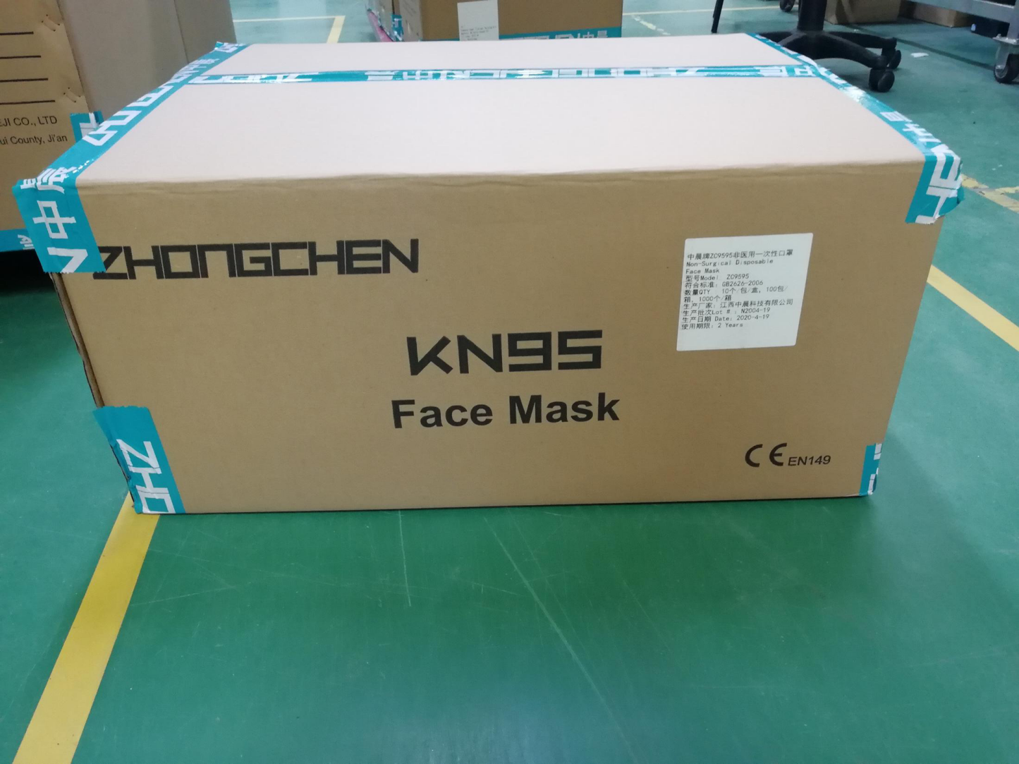 1000PCS (1CARTON) KN95 Face Masks, 5-Ply Cotton Filter for Dust, Germ Protection