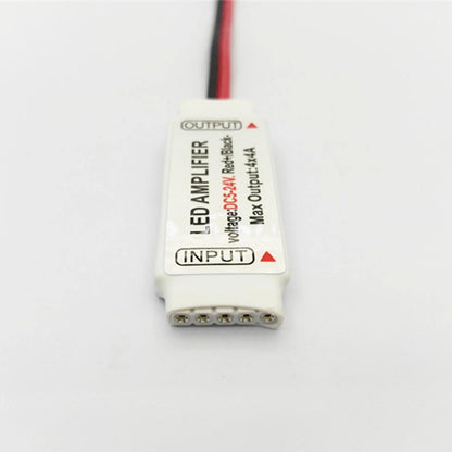 Mini RGBW Amplifier 4 Channel for 12V or 24V RGBW / RGBWW Color LED Flexible Strip Lights - LEDStrips8