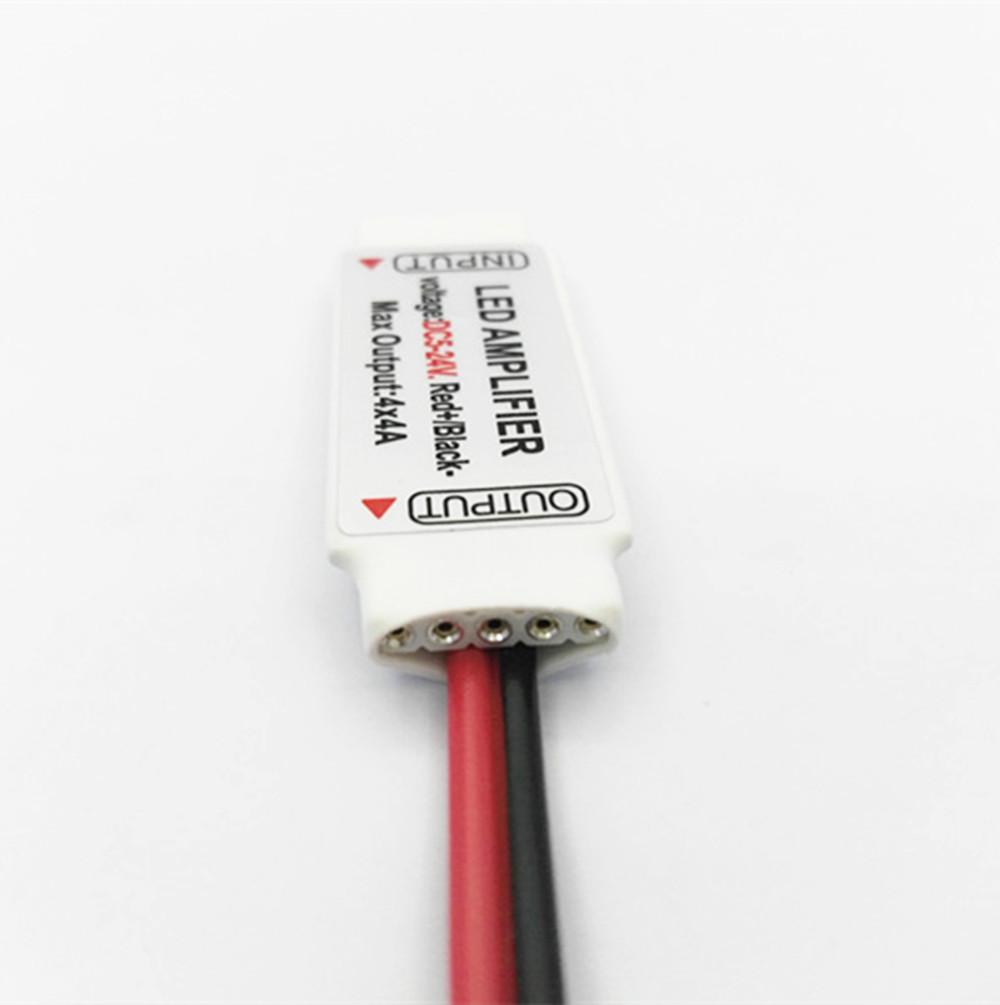 Mini RGBW Amplifier 4 Channel for 12V or 24V RGBW / RGBWW Color LED Flexible Strip Lights - LEDStrips8