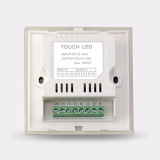 12V-24V DC Wall Panel Touchable Color Ring LED Controller for RGBW & RGBWW Color Changing LED Strips - LEDStrips8