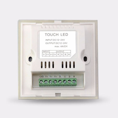12V-24V DC Wall Panel Touchable Color Ring LED Controller for RGBW & RGBWW Color Changing LED Strips - LEDStrips8