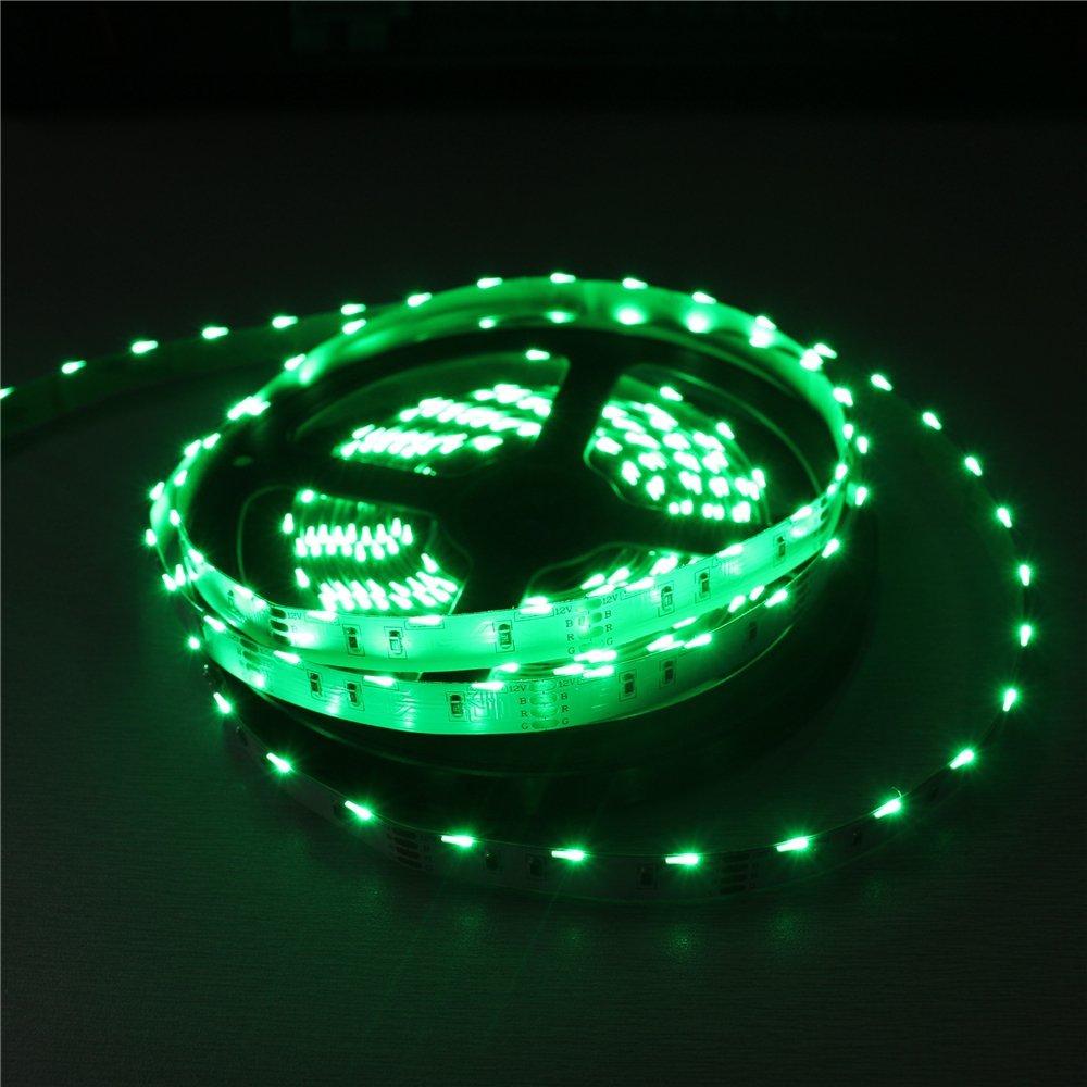 DC12V  SMD020 Side Emitting RGB Color Changing LED Strip Lights 60LEDs Per Meter 10mm White PCB Flexible Adhesive Tape - LEDStrips8